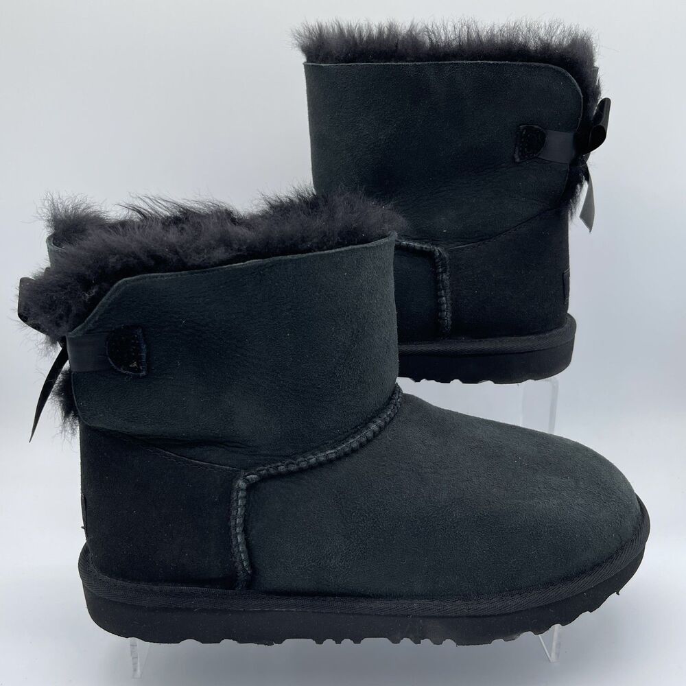 UGG Mini Bailey Bow II | Black | 1017397K | Sz Kid’s 6 or Women’s 8 | NEW